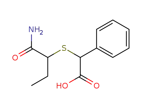 Molecular Structure of 100391-23-9 ((1-carbamoyl-propylsulfanyl)-phenyl-acetic acid)
