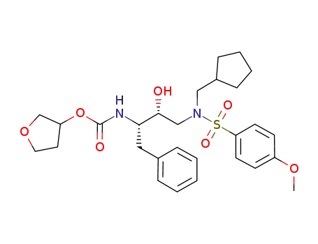 [(1S,2R)-3-[[(4-メトキシフェニル)スルホニル](シクロペンチルメチル)アミノ]-2-ヒドロキシ-1-ベンジルプロピル]カルバミド酸(テトラヒドロフラン)-3β-イル