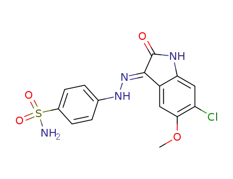 4-[N'-(6-Chloro-5-methoxy-2-oxo-1,2-dihydro-indol-3-ylidene)-hydrazino]benzene-sulfonamide