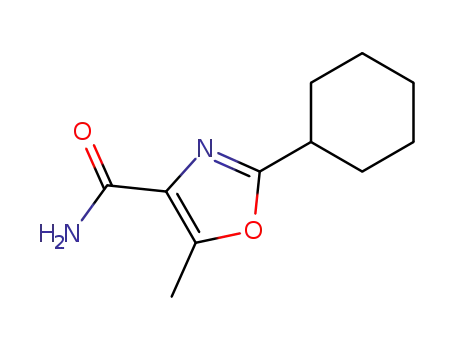 Molecular Structure of 51655-85-7 (2-cyclohexyl-5-methyl-1,3-oxazole-4-carboxamide)