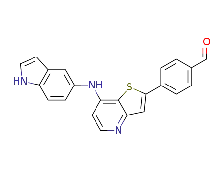 Benzaldehyde, 4-[7-(1H-indol-5-ylamino)thieno[3,2-b]pyridin-2-yl]-