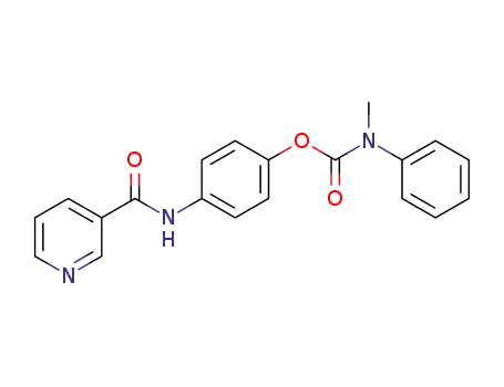 Molecular Structure of 548765-76-0 (Carbamic acid, methylphenyl-, 4-[(3-pyridinylcarbonyl)amino]phenyl
ester)