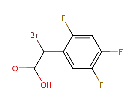 Molecular Structure of 251366-49-1 (α-bromo-(2,4,5-trifluorophenyl)acetic acid)
