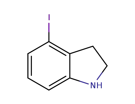 Molecular Structure of 939759-03-2 (4-IODO-2,3-DIHYDRO-1H-INDOLE)