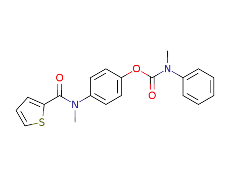 Molecular Structure of 548766-09-2 (Carbamic acid, methylphenyl-, 4-[methyl(2-thienylcarbonyl)amino]phenyl
ester)