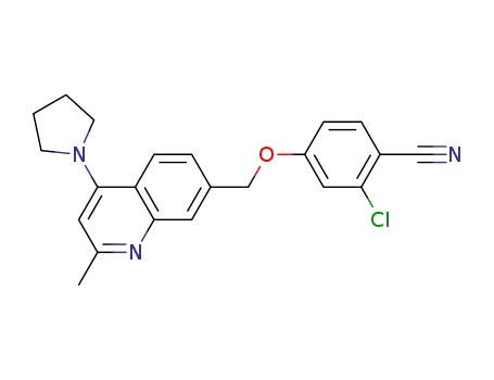 2-chloro-4-(2-methyl-4-pyrrolidin-1-yl-quinolin-7-ylmethoxy)-benzonitrile