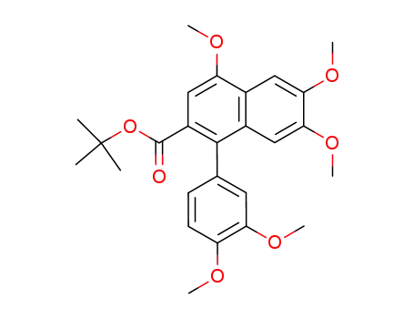 4,6,7-Trimethoxy-1-<3,4-dimethoxy-phenyl>-β-naphthoesaeure-tert.-butylester