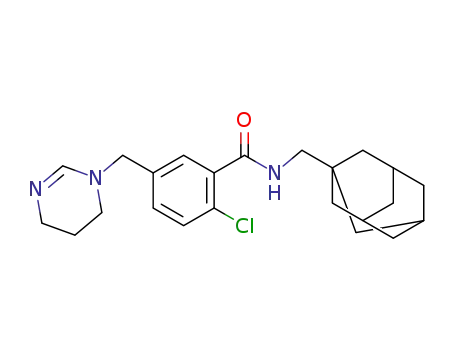 2-Chloro-5-[(5,6-dihydro-1(4H)-pyrimidinyl)methyl]-N-(tricyclo[3.3.1.13.7]dec-1-ylmethyl)-benzamide