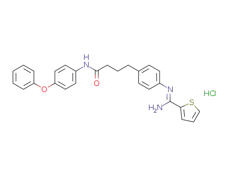 4-(4-{[Amino(2-thienyl)methylidene]amino}phenyl)N-(4-phenoxyphenyl)butanamide Hydrochloride