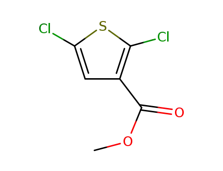 Molecular Structure of 145129-54-0 (METHYL 2,5-DICHLOROTHIOPHENE-3-CARBOXYLATE)