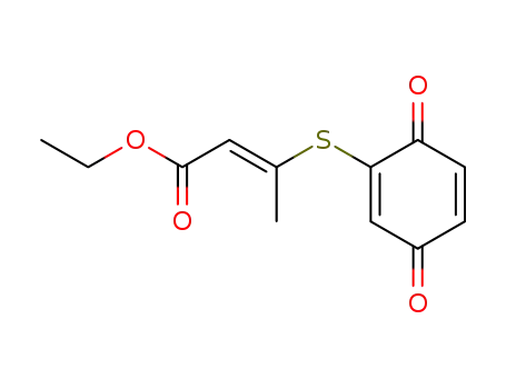 Molecular Structure of 59483-99-7 (ethyl (2E)-3-[(3,6-dioxocyclohexa-1,4-dien-1-yl)sulfanyl]but-2-enoate)