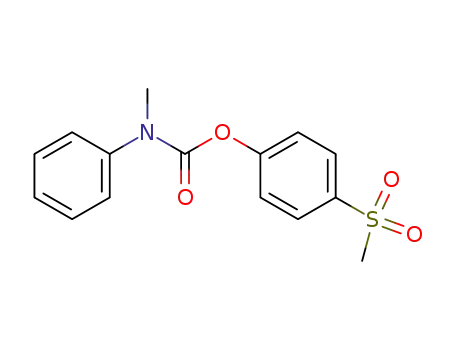Molecular Structure of 548766-13-8 (Carbamic acid, methylphenyl-, 4-(methylsulfonyl)phenyl ester)