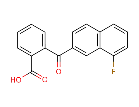 Molecular Structure of 2965-43-7 (2-[(8-fluoronaphthalen-2-yl)carbonyl]benzoic acid)
