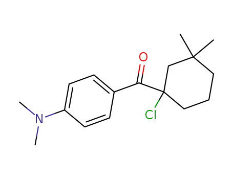 Molecular Structure of 4664-68-0 ((1-chloro-3,3-dimethylcyclohexyl)[4-(dimethylamino)phenyl]methanone)