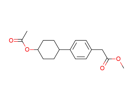 Molecular Structure of 63476-59-5 (Benzeneacetic acid, 4-[4-(acetyloxy)cyclohexyl]-, methyl ester)