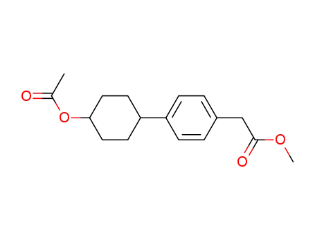 Benzeneacetic acid, 4-[4-(acetyloxy)cyclohexyl]-, methyl ester