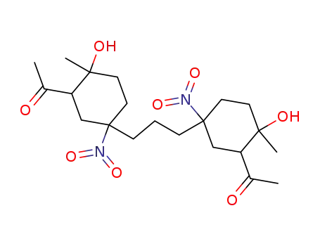 1,2-Bis-(1'-nitro-3'-acetyl-4'-hydroxy-4'-methyl-cyclohexyl)-propan