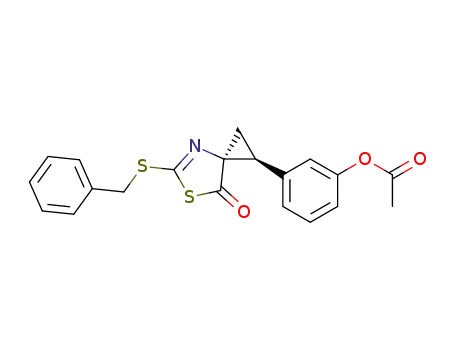 6-Thia-4-azaspiro[2.4]hept-4-en-7-one,
1-[3-(acetyloxy)phenyl]-5-[(phenylmethyl)thio]-