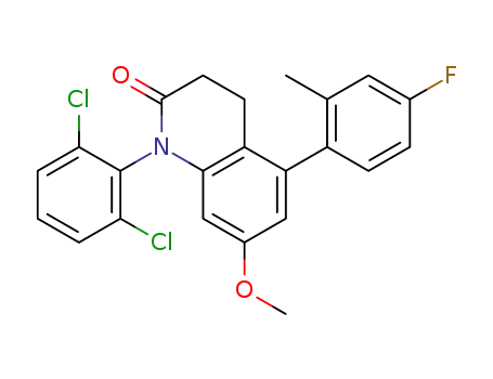 1-(2,6-dichlorophenyl)-3,4-dihydro-5-(4-fluoro-2-methylphenyl)-7-methoxy-2(1H)-quinolinone