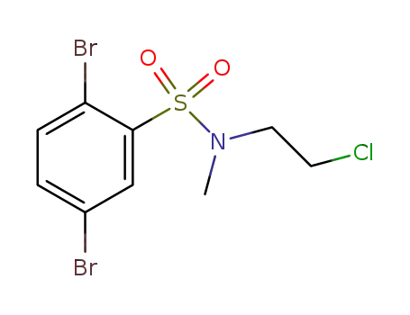 Molecular Structure of 295790-56-6 (2,5-dibromo-N-(2-chloroethyl)-N-methylbenzenesulfonamide)