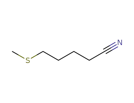 Molecular Structure of 59121-25-4 (5-(methylthio)-valeronitrile,5-(methylthio)-pentanenitrile,1-cyano-4-(methylthio)butane,5-methylthiopentanenitrile)