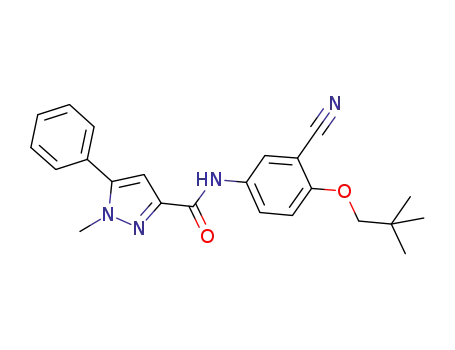 N-(3-cyano-4-neopentyloxyphenyl)-1-methyl-5-phenylpyrazole-3-carboxyamide