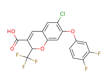 6-chloro-7-(3,4-difluorophenoxy)-2-(trifluoromethyl)-2H-1-benzopyran-3-carboxylic acid