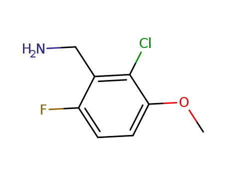 Molecular Structure of 886761-60-0 (2-CHLORO-6-FLUORO-3-METHOXYBENZYLAMINE)