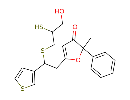 5-[2-[(3-hydroxy-2-mercaptopropyl)thio]-2-(thien-3-yl)ethyl]-2-methyl-2-phenylfuran-3(2H)-one