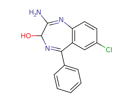 Molecular Structure of 4647-62-5 (3H-1,4-Benzodiazepin-3-ol, 2-amino-7-chloro-5-phenyl-)