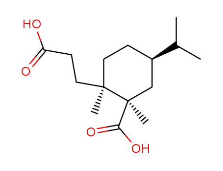 Molecular Structure of 92791-46-3 ((1<i>R</i>)-2<i>c</i>-(2-carboxy-ethyl)-5<i>c</i>-isopropyl-1,2<i>t</i>-dimethyl-cyclohexane-<i>r</i>-carboxylic acid)