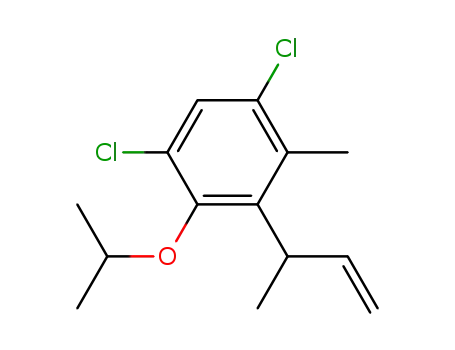 Molecular Structure of 6834-76-0 (<2,4-Dichlor-5-methyl-6-(α-methyl-allyl)-phenyl>-isopropyl-ether)