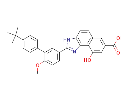 Molecular Structure of 343603-33-8 (2-[4'-tert-butyl-6-methoxybiphenyl-3-yl]-9-hydroxy-3H-naphtho[1,2-d]imidazole-7-carboxylic acid)