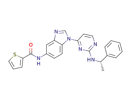 2-[(S)-1-Phenylethylamino]-4-[5-N-(thiophen-2-oyl)-aminobenzimidazol-1-yl]-pyrimidine