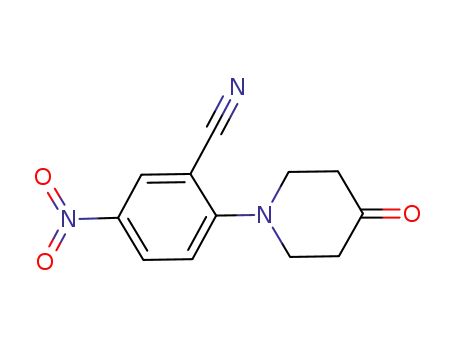 Molecular Structure of 288252-33-5 (5-nitro-2-(4-oxopiperidin-1-yl)benzonitrile)