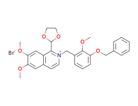 2-(3-benzyloxy-2-methoxy-benzyl)-1-[1,3]dioxolan-2-yl-6,7-dimethoxy-isoquinolinium; bromide