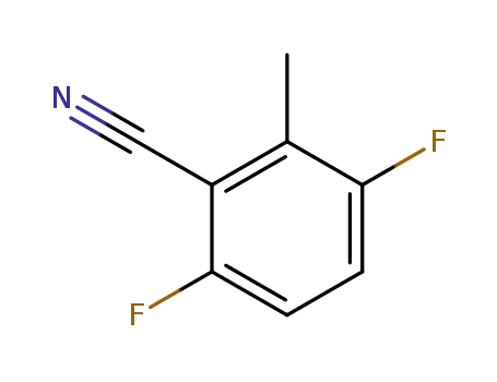 Molecular Structure of 198633-77-1 (Benzonitrile, 3,6-difluoro-2-methyl- (9CI))