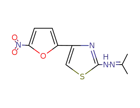 Molecular Structure of 18523-69-8 (2-(2-ISOPROPYLIDENEHYDRAZINO)-4-(5-NITRO-2-FURYL)THIAZOLE)