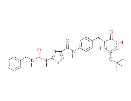 (R)-3-[4-[[2-(3-benzyl-ureido)-thiazole-4-carbonyl]-amino]-phenyl]-2-tert-butoxy-carbonylamino-propionic acid