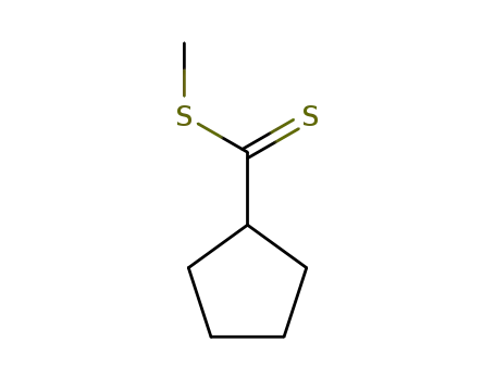 Molecular Structure of 104681-55-2 (Cyclopentanecarbodithioic acid, methyl ester (9CI))