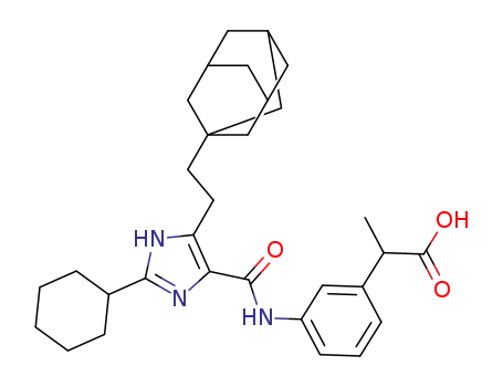 (+/-)-2-(3-{[5-(2-Adamantan-1-yl-ethyl)-2-cyclohexyl-1H-imidazole-4-carbonyl]-amino}-phenyl)-propionic Acid