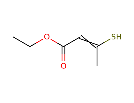 Molecular Structure of 4394-96-1 (2-Butenoic acid, 3-mercapto-, ethyl ester)