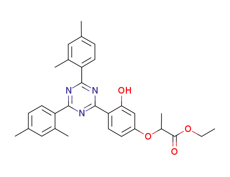 2,4-bis(2`,4`-dimethylphenyl)-6-[2``-hydroxy-4``-(1-(ethoxycarbonyl)ethoxy)phenyl]-1,3,5-triazine