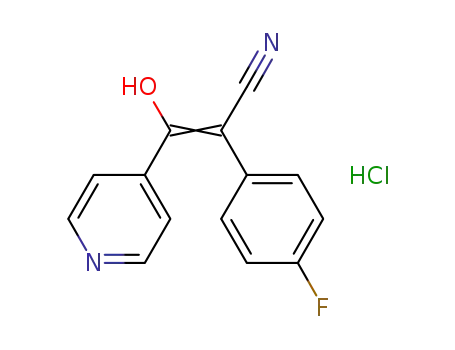 Benzeneacetonitrile, 4-fluoro-a-(hydroxy-4-pyridinylmethylene)-,
monohydrochloride