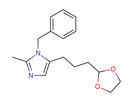 Molecular Structure of 41030-24-4 (1-benzyl-5-(3-[1,3]dioxolan-2-yl-propyl)-2-methyl-1<i>H</i>-imidazole)