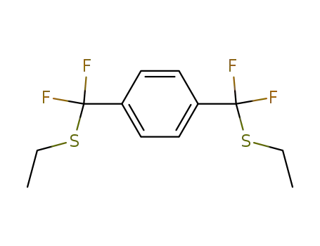 Molecular Structure of 3200-26-8 (α,α'-Bis-(ethylthio)-α,α,α',α'-tetrafluor-p-xylol)