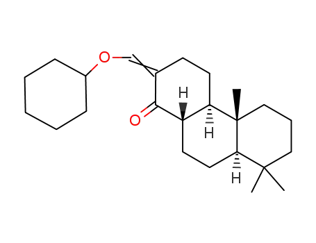 (+/-)-1-Oxo-8,8,4br-trimethyl-2-(cyclohexyloxymethylen)-(4atH,8atH,10acH)-tetradecahydro-phenanthren