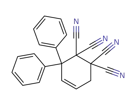Molecular Structure of 5171-95-9 (4-Cyclohexene-1,1,2,2-tetracarbonitrile,3,3-diphenyl-)