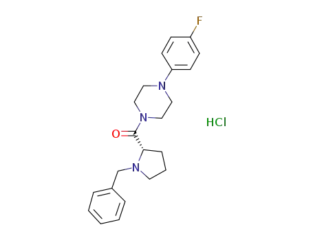 Piperazine,
1-(4-fluorophenyl)-4-[[(2S)-1-(phenylmethyl)-2-pyrrolidinyl]carbonyl]-,
monohydrochloride