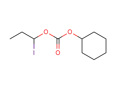 Molecular Structure of 103418-25-3 (Carbonic acid, cyclohexyl 1-iodopropyl ester)